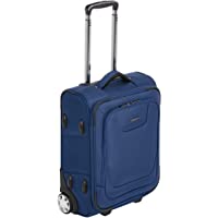 AmazonBasics – Maleta blanda expansible apta para cabina de pasajeros con candado TSA y ruedas- 48 cm- azul